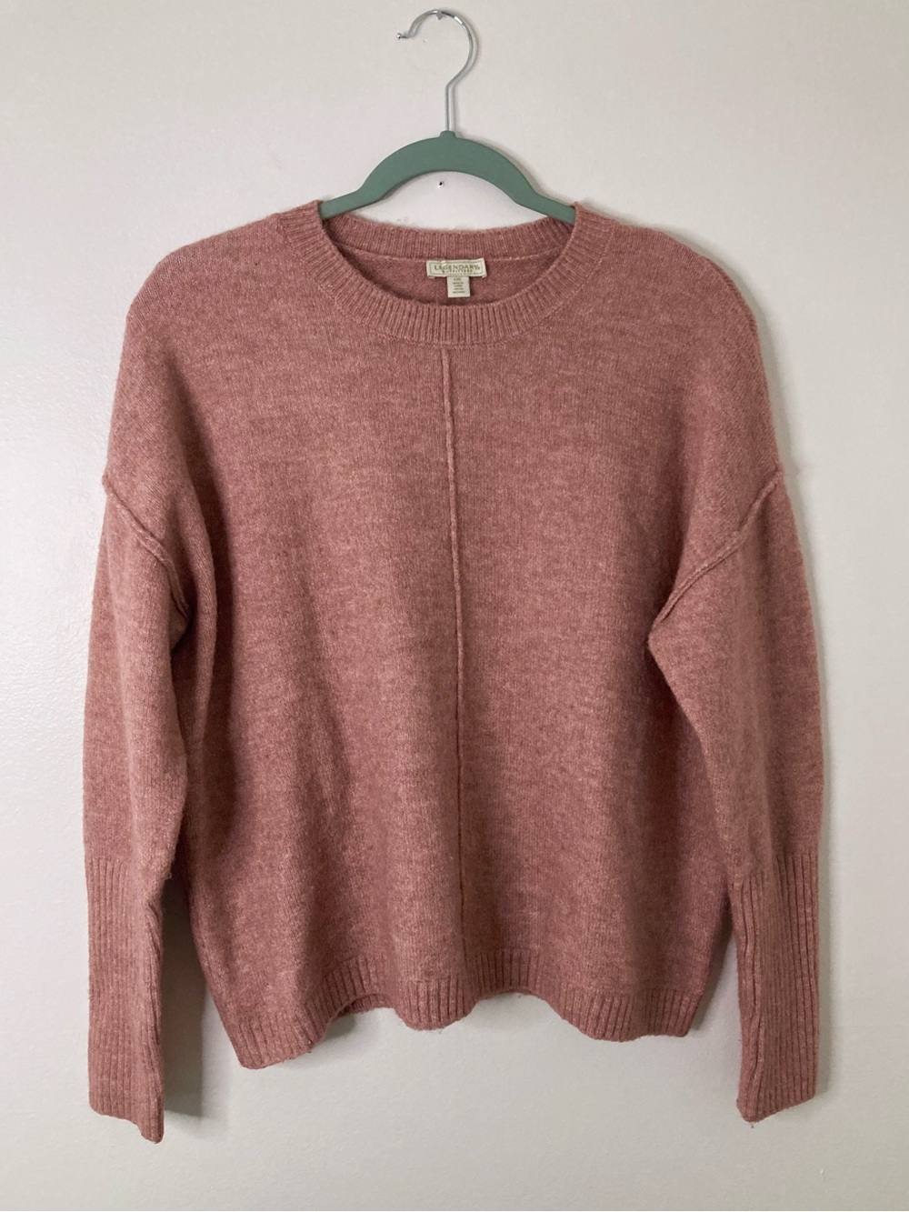 Legendary Outfitters Cozy Crewneck Sweater Heather Rose Pink Mauve Size L